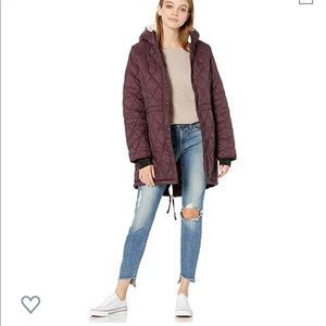 Quilted Sherpa Lined Anorak with Hood